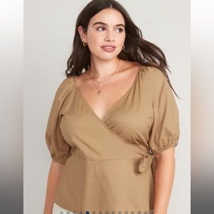 NWT Old Navy Puff Sleeve Wrap Top Size 2X